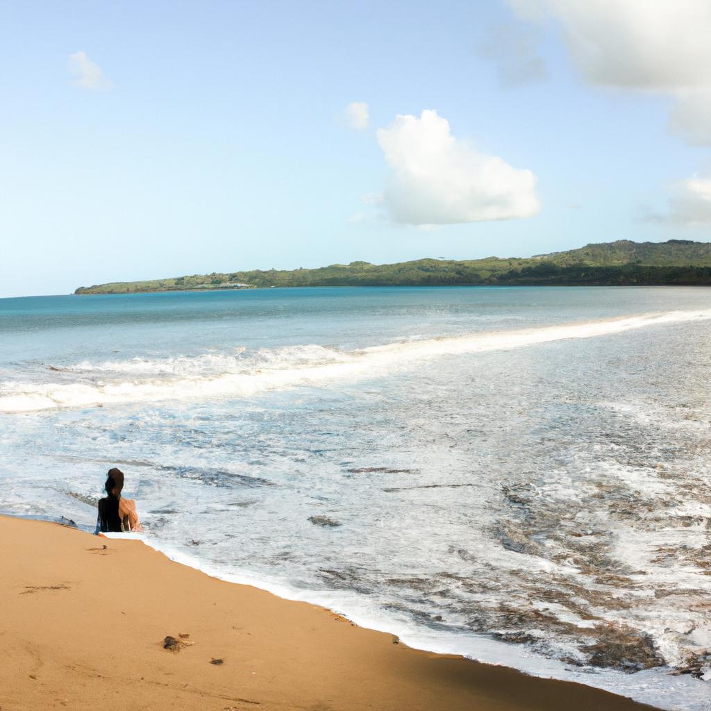 Person enjoying beach in Puerto Rico